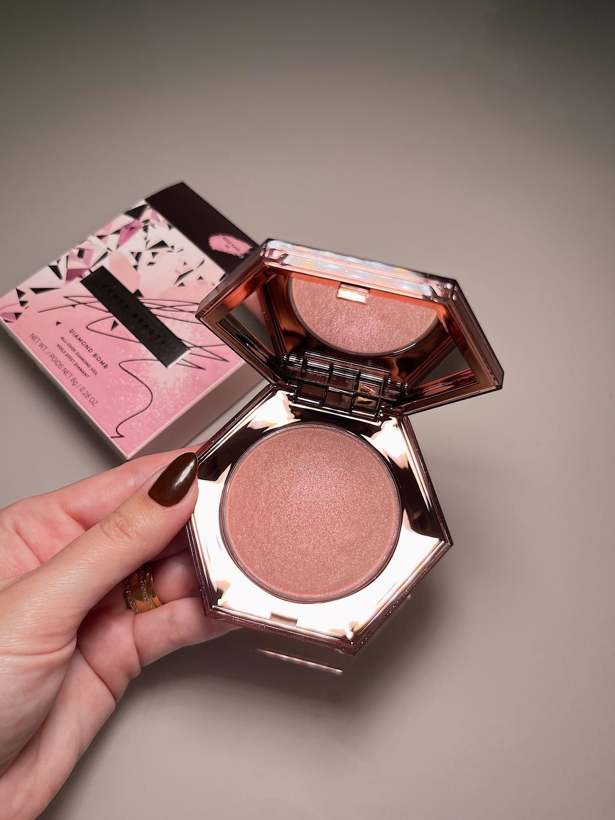 Diamond Bomb All-Over Diamond Veil • Rose Rave