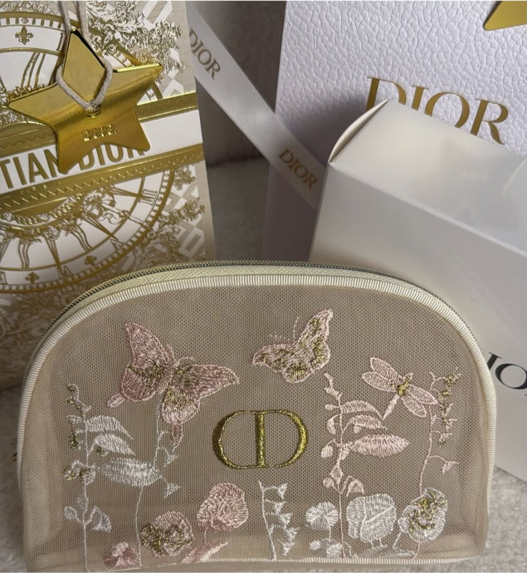 Dior Butterfly Makeup Mesh Pouch