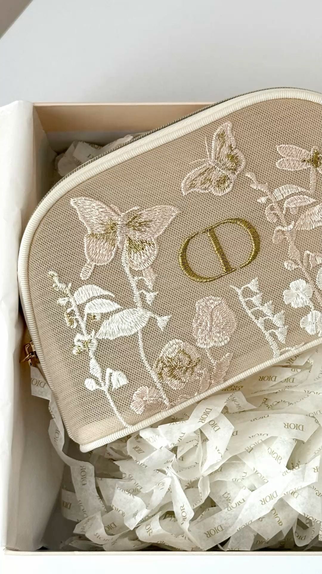 Dior Butterfly Makeup Mesh Pouch – Heavenliy