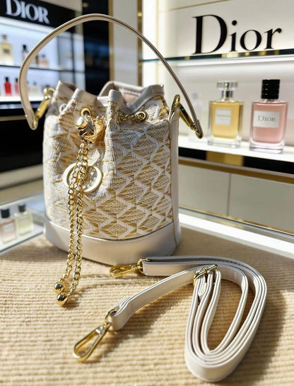 Dior Woven Gift Bucket Bag Limited Edition