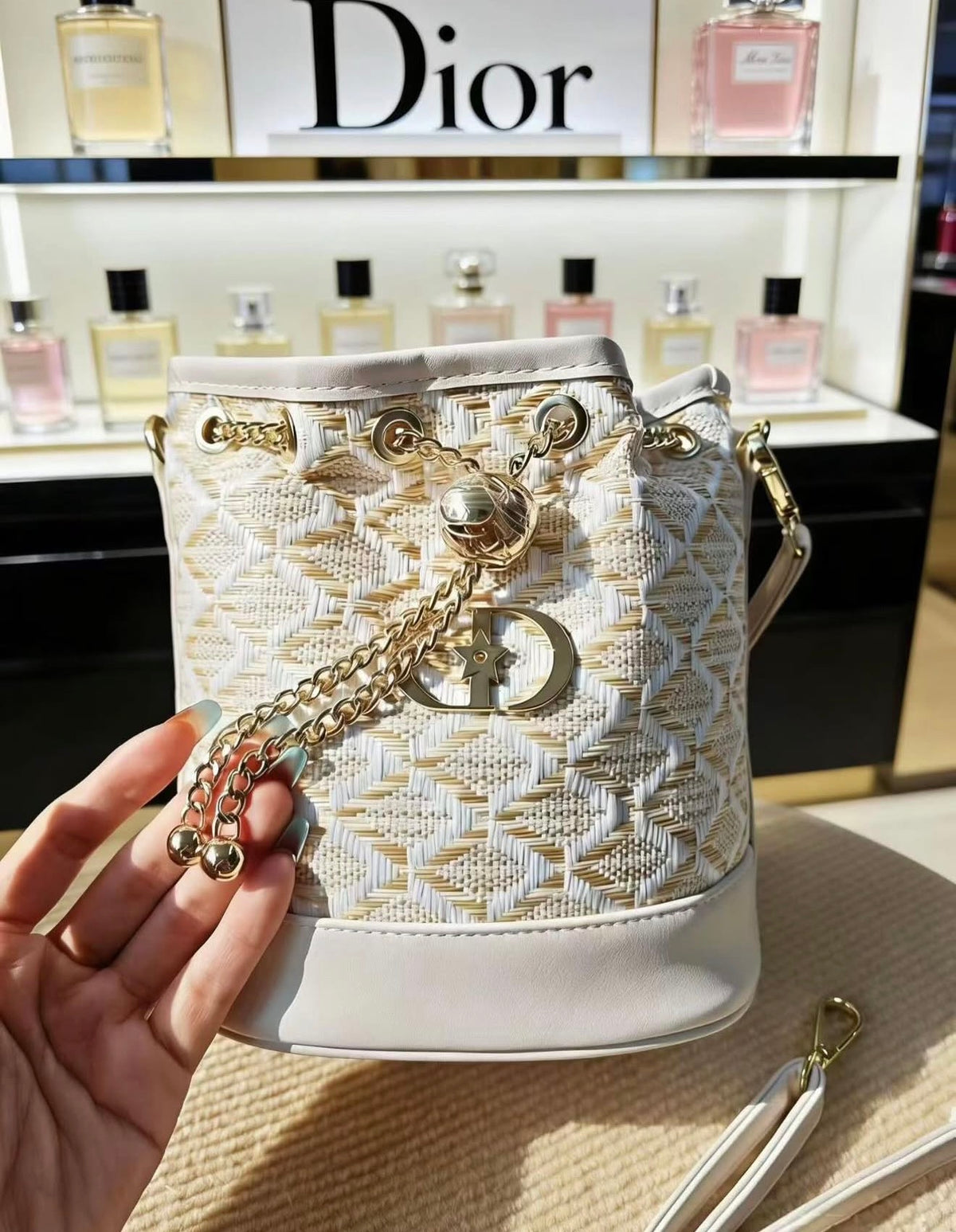 Dior Woven Gift Bucket Bag Limited Edition